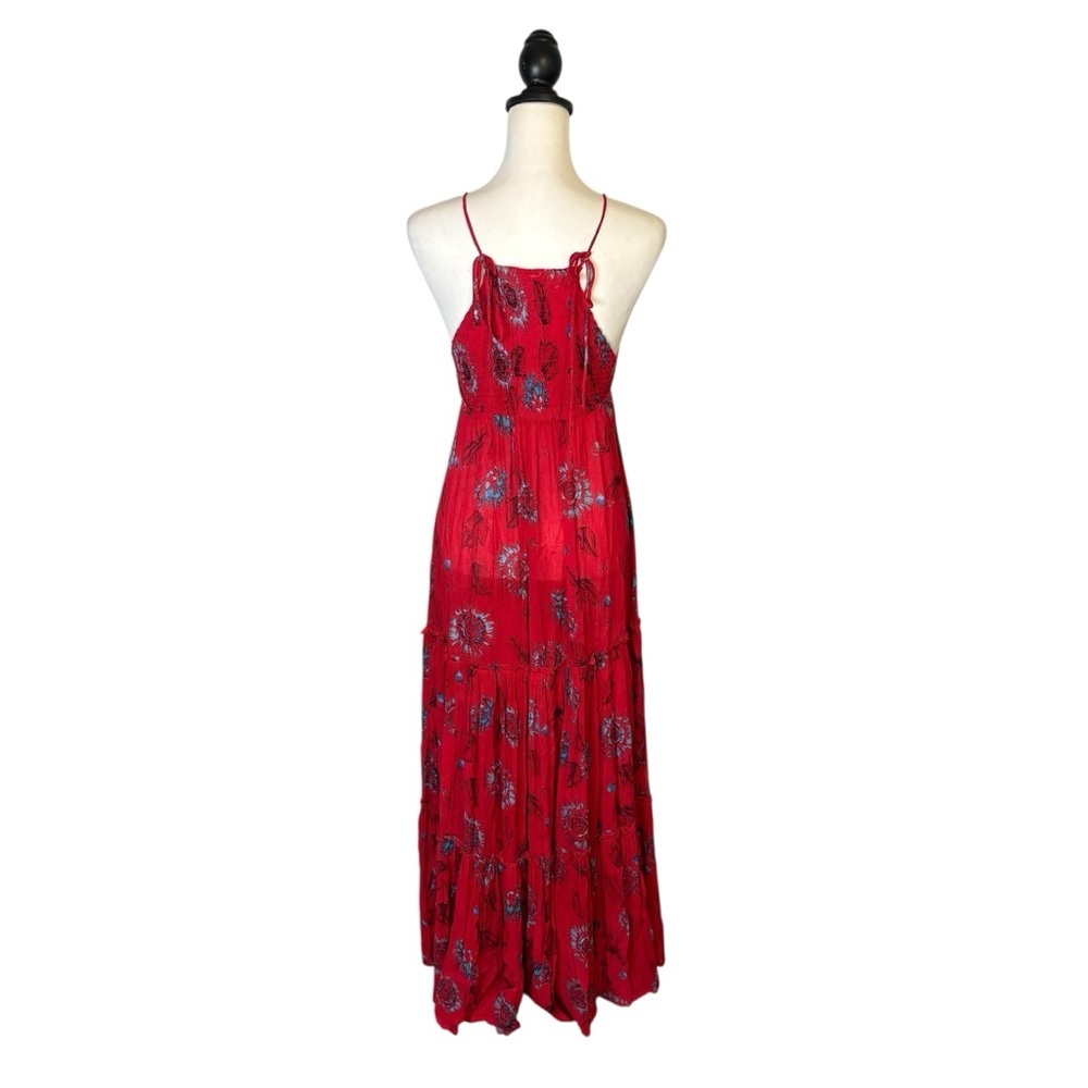 Free People Intimately Red Garden Party Floral Tiered Maxi Dress - Picture 6 of 15